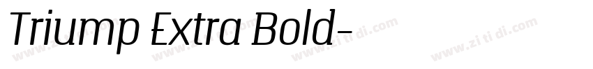 Triump Extra Bold字体转换